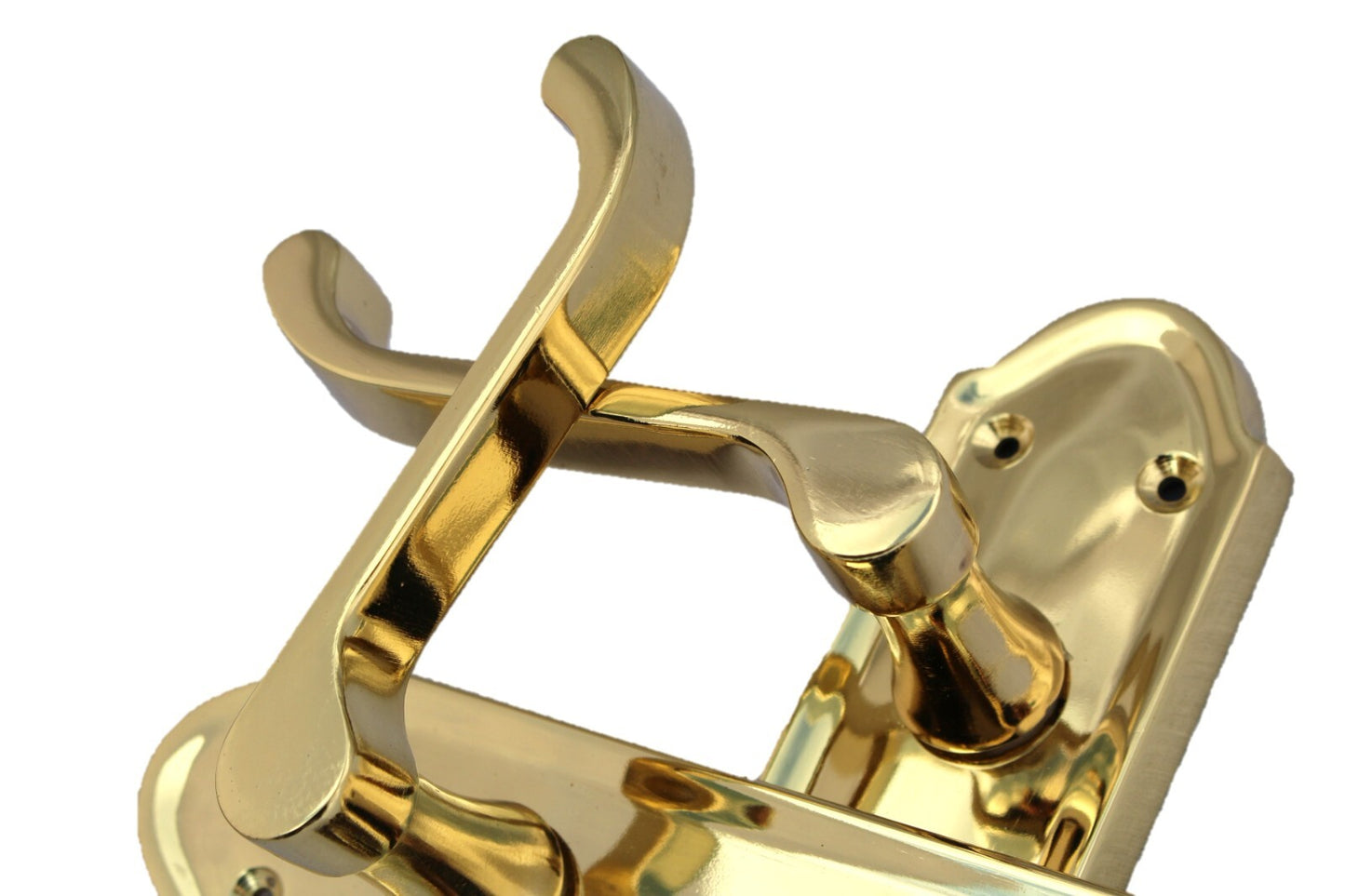 Brass Door Handles - Askworth Internal Door Handles with Bathroom Sash Lock