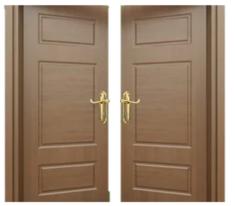 Brass Door Handles - Askworth Internal Door Handles with Bathroom Sash Lock