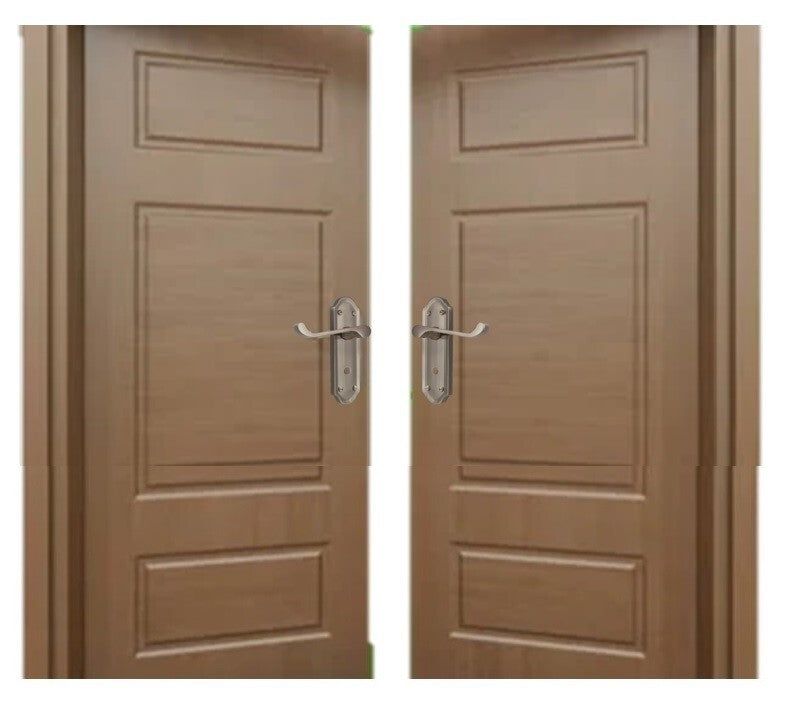 Satin Nickel Door Handles - Askworth Internal Door Handles with Bathroom Sash