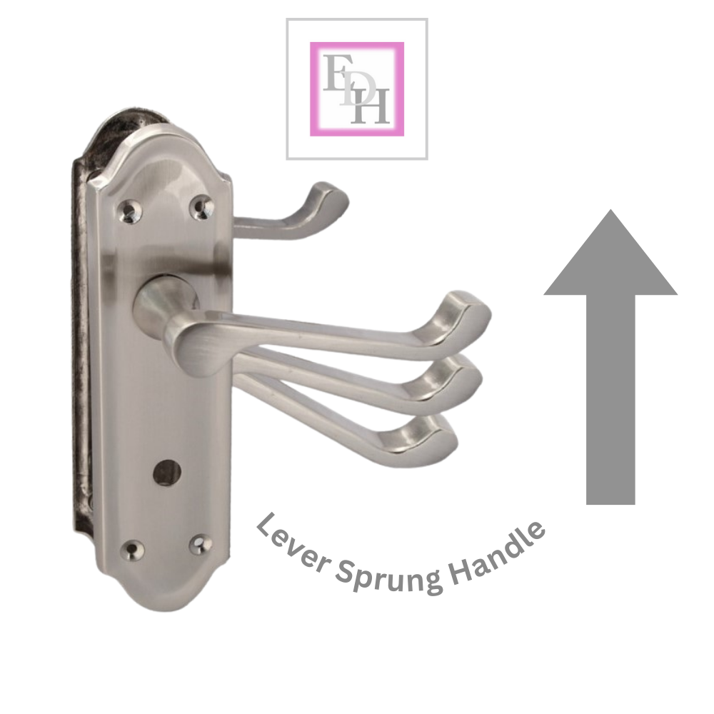 Satin Nickel Door Handles - Askworth Internal Door Handles Set for Internal Door