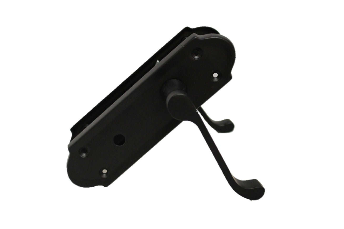 Matt Black Door Handles - Askworth Internal Door Handles with Bathroom Sash Lock