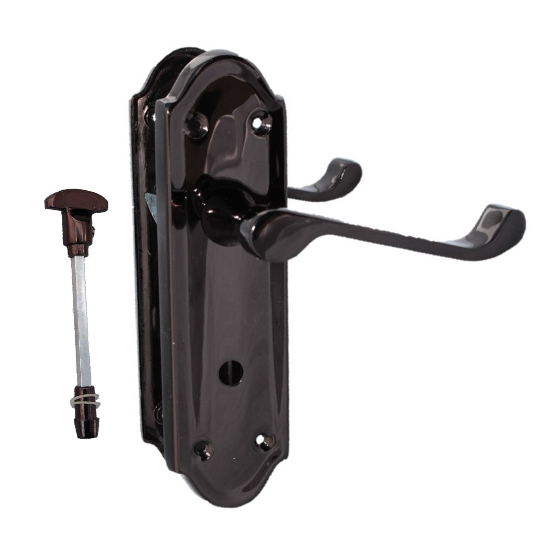 Black Nickel Door Handles - Askworth Internal Door Handle Set for Internal Doors