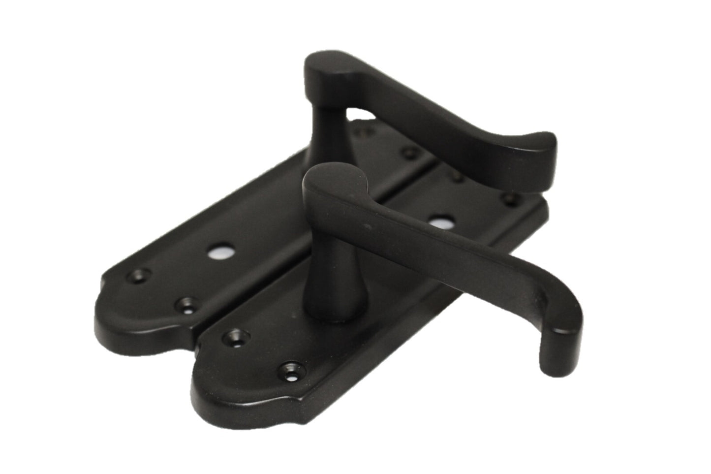 Matt Black Door Handles - Askworth Internal Door Handles with Bathroom Sash Lock