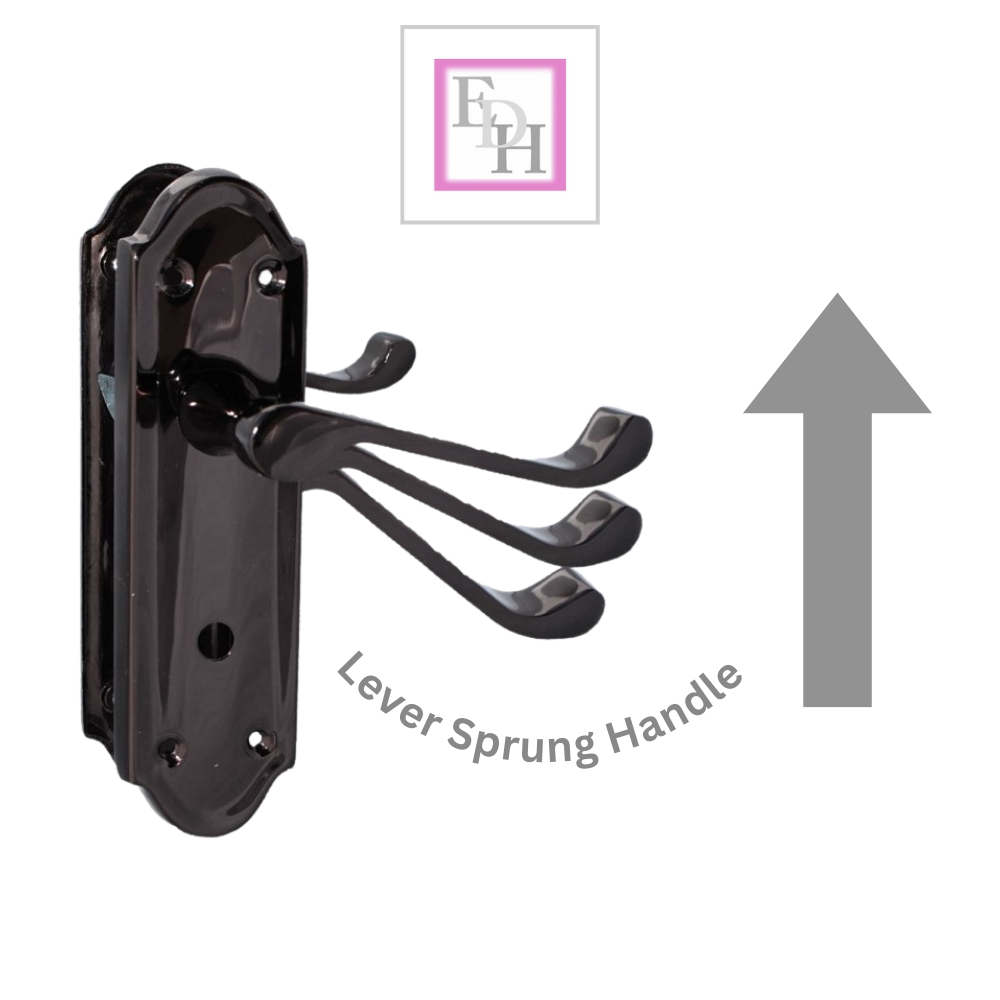 Black Nickel Door Handles - Askworth Internal Door Handle Set for Internal Doors