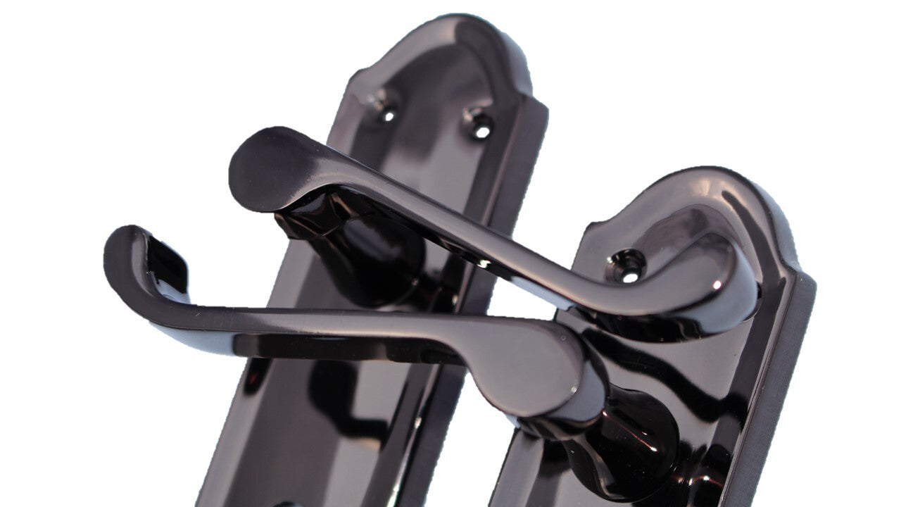Black Nickel Door Handles - Askworth Internal Door Handle Set for Internal Doors