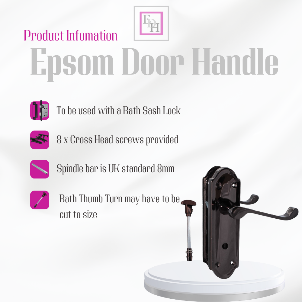 Black Nickel Door Handles - Askworth Internal Door Handle Set for Internal Doors