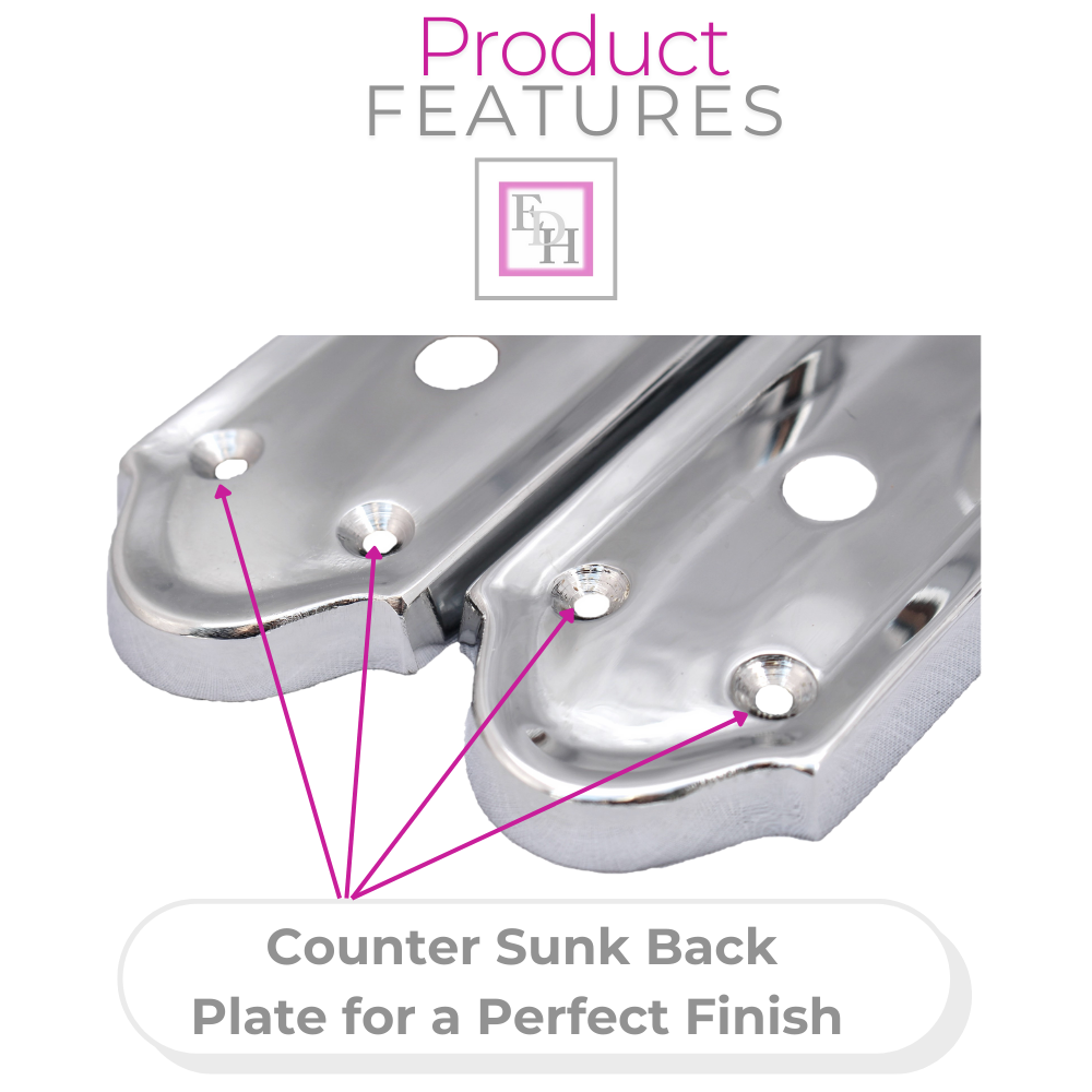 Chrome Door Handles - Askworth Internal Door Handles with Bathroom Sash