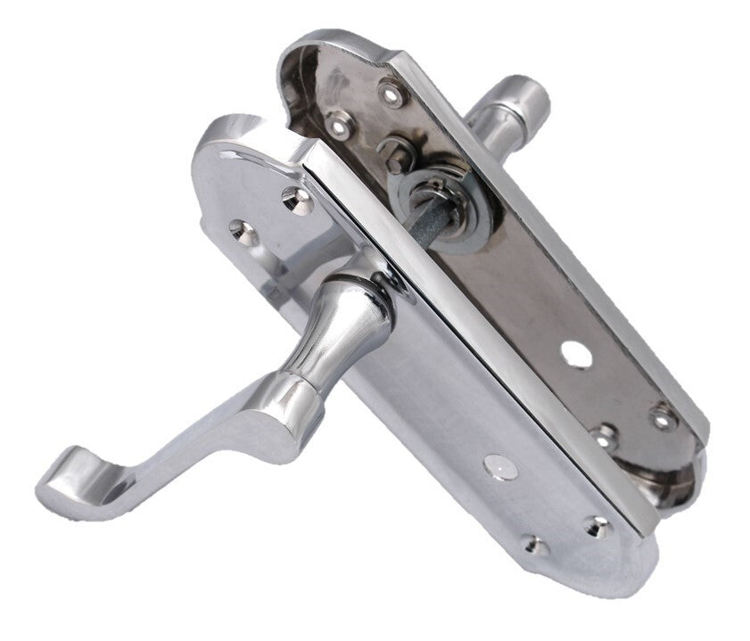 Chrome Door Handles - Askworth Internal Door Handles with Bathroom Sash
