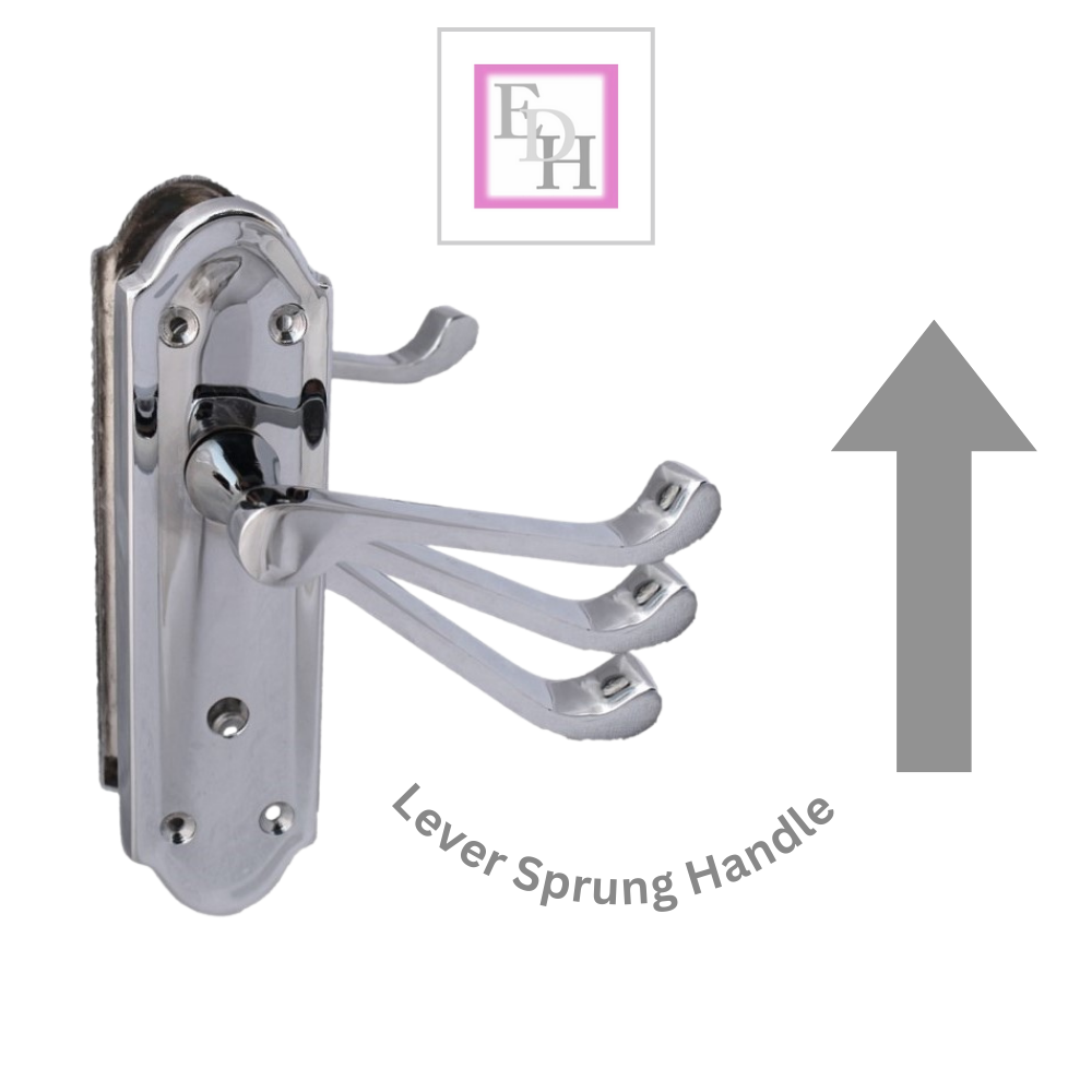 Chrome Door Handles - Askworth Internal Door Handles with Bathroom Sash