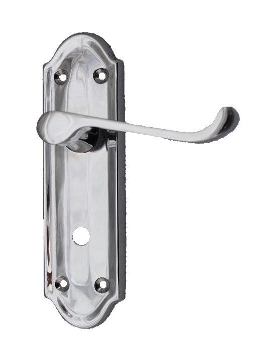 Chrome Door Handles - Askworth Internal Door Handles with Bathroom Sash