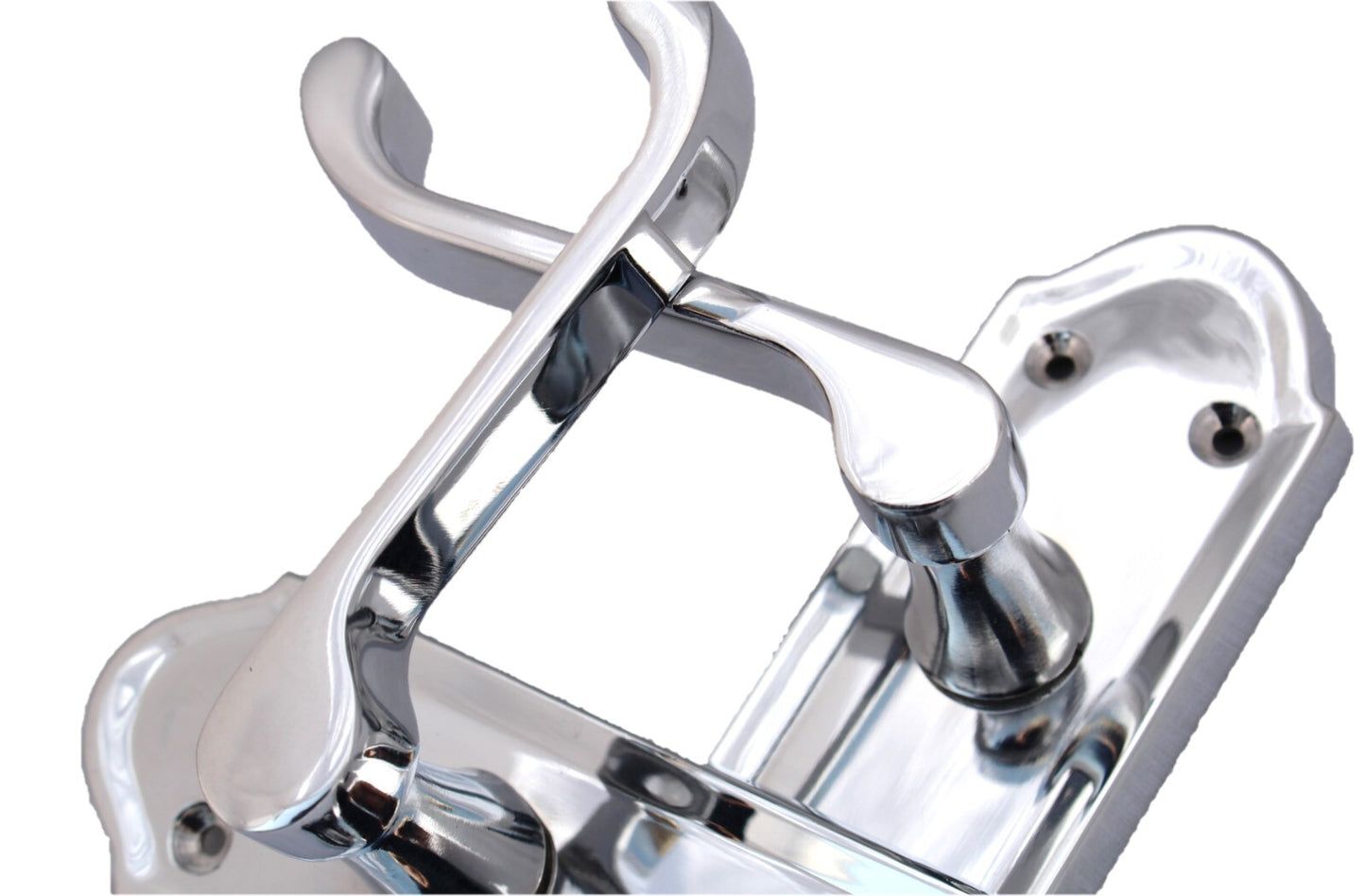 Chrome Door Handles - Askworth Internal Door Handles with Bathroom Sash