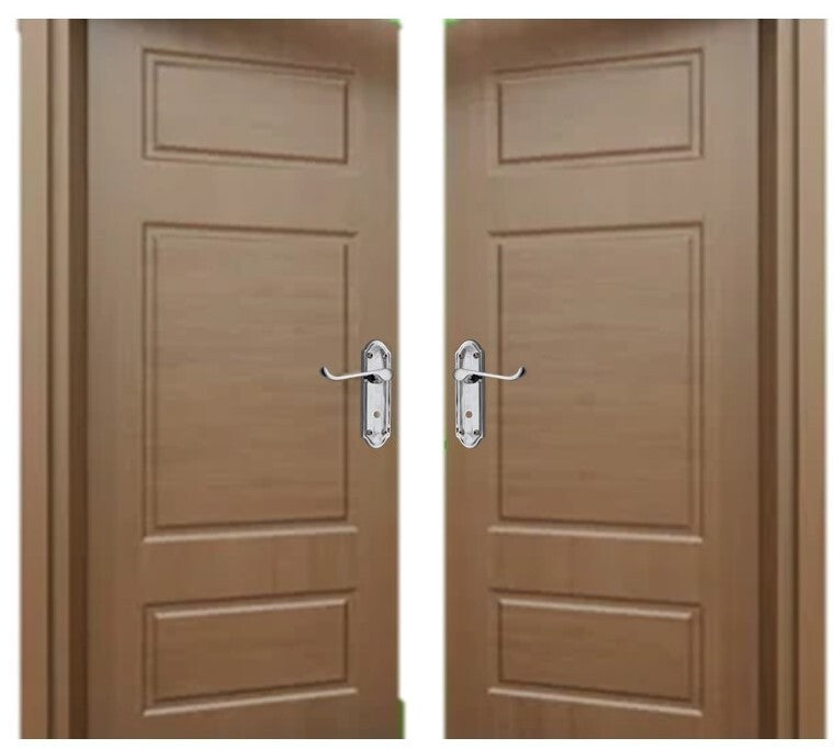 Chrome Door Handles - Askworth Internal Door Handles with Bathroom Sash
