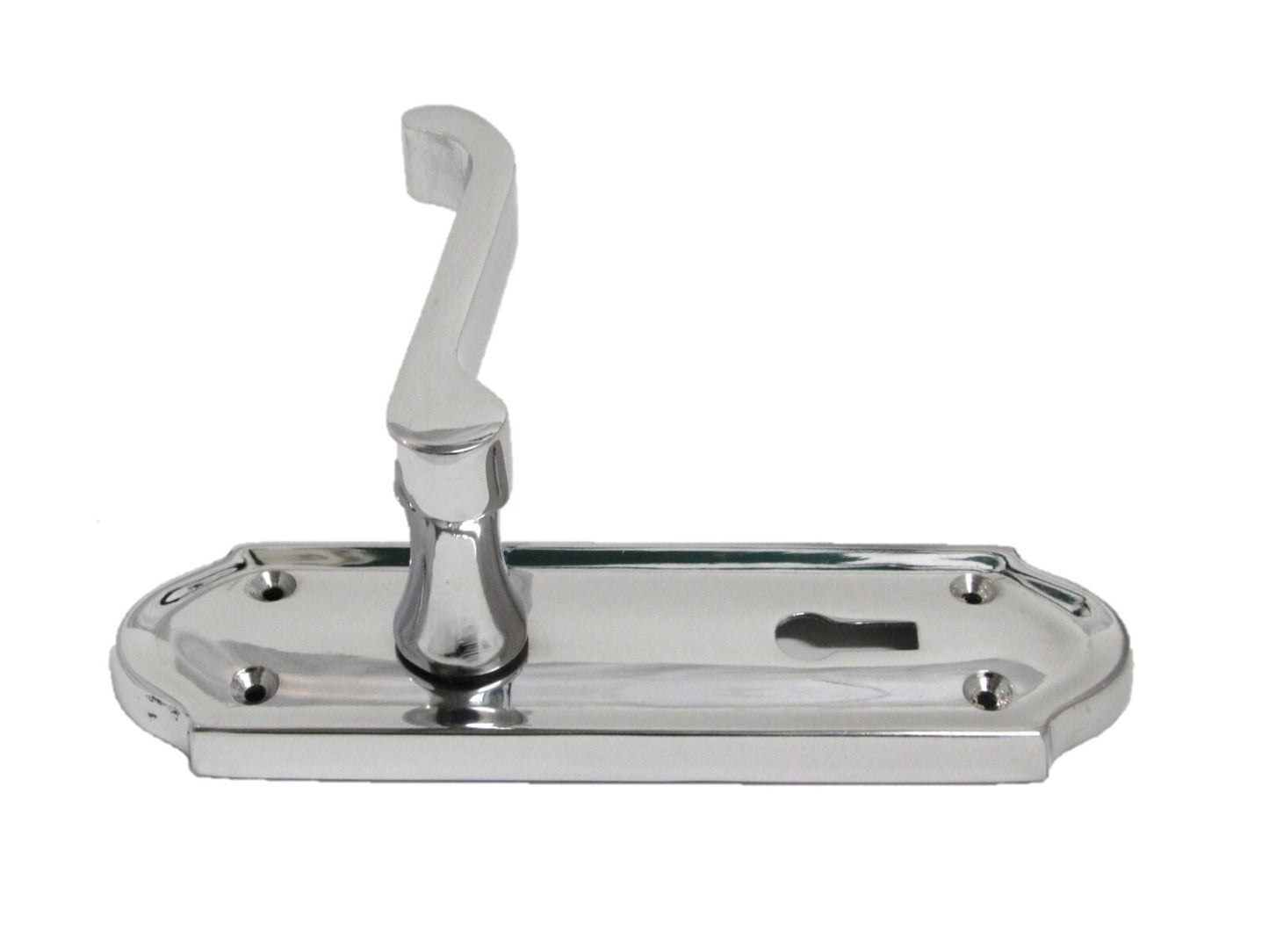 Polished Chrome Lock Door Handles Ashford Ashworth Victorian Scroll Door 170mmx1