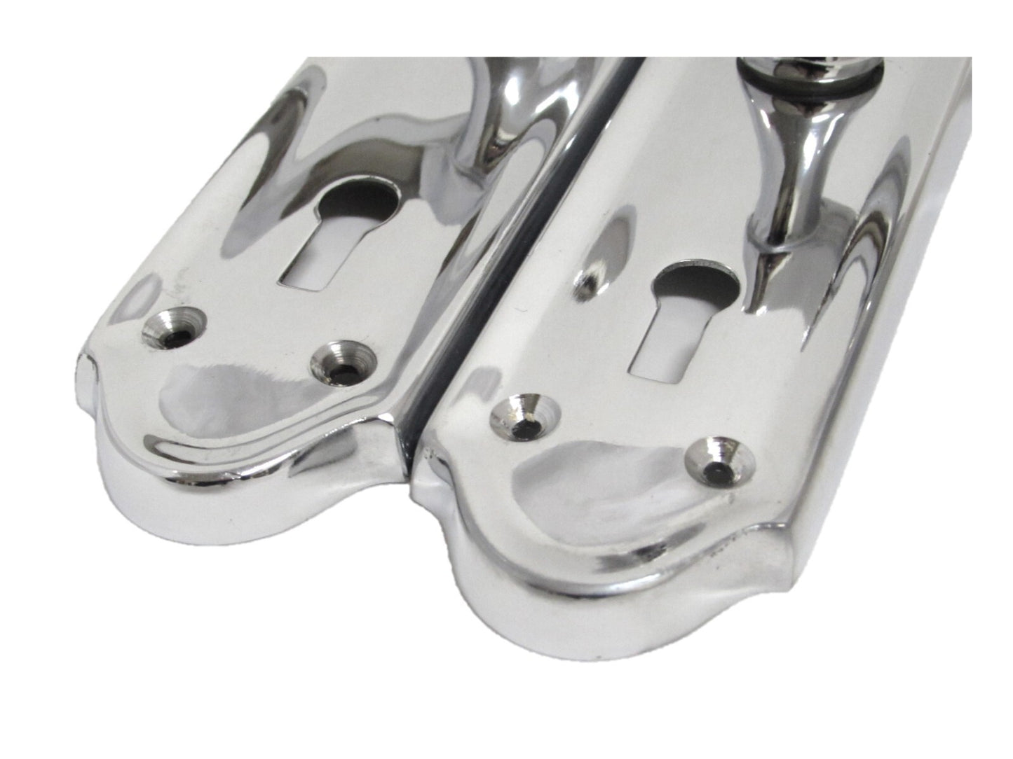 Polished Chrome Lock Door Handles Ashford Ashworth Victorian Scroll Door 170mmx1