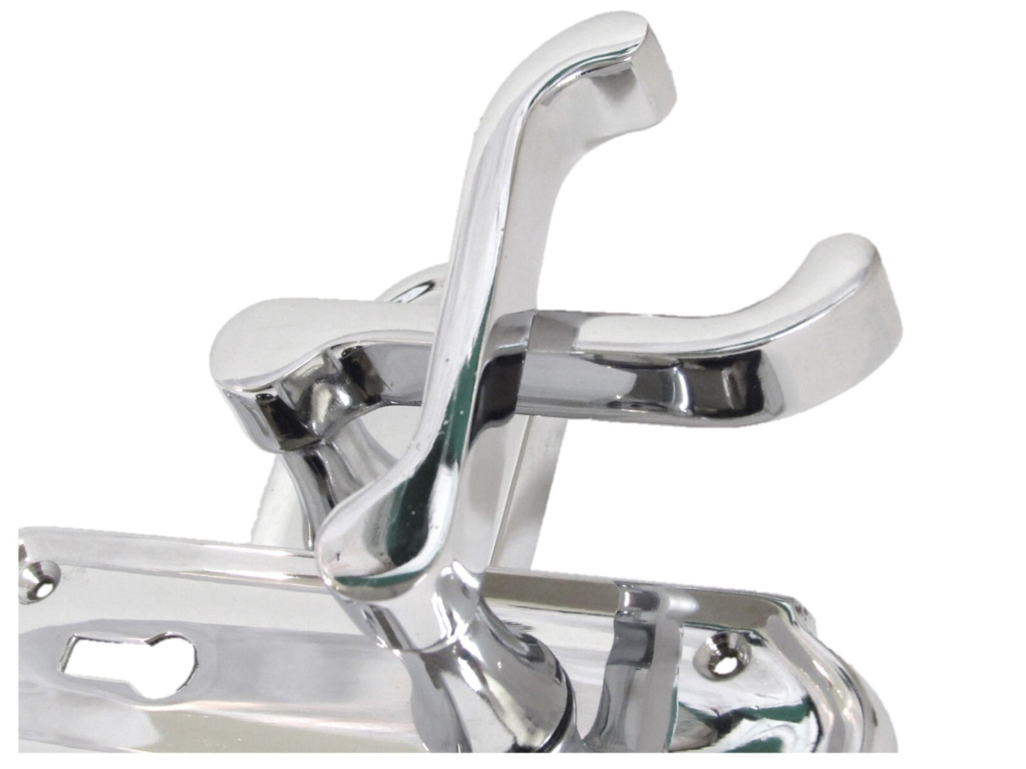 Polished Chrome Lock Door Handles Ashford Ashworth Victorian Scroll Door 170mmx1