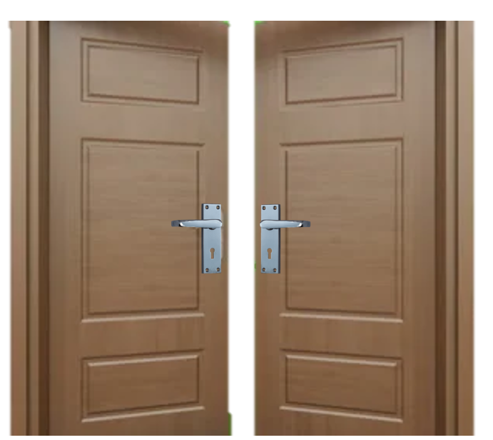 Victorian Straight Chrome Door Handles – Interior Lever Handles on Backplate