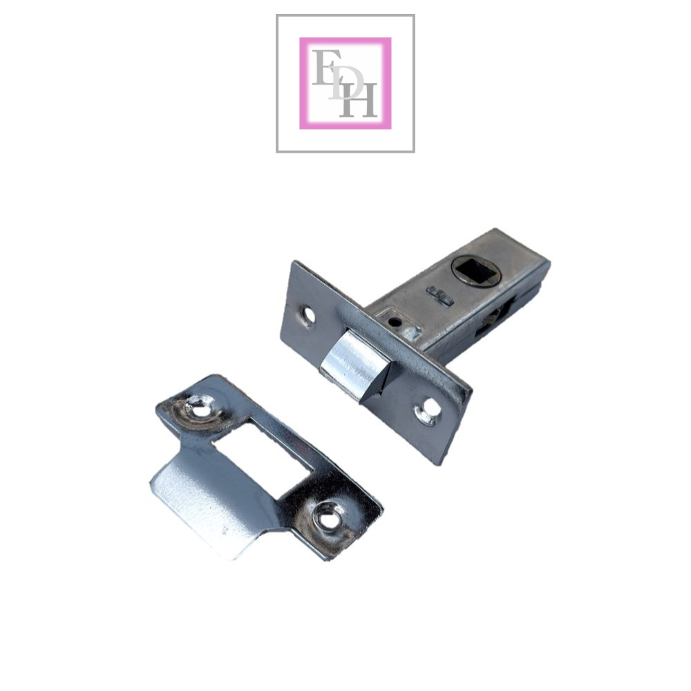 Victorian Straight Chrome Door Handles – Interior Lever Handles on Backplate