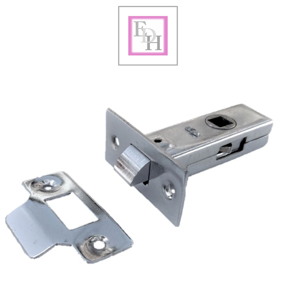 Victorian Straight Chrome Door Handles – Interior Lever Handles on Backplate