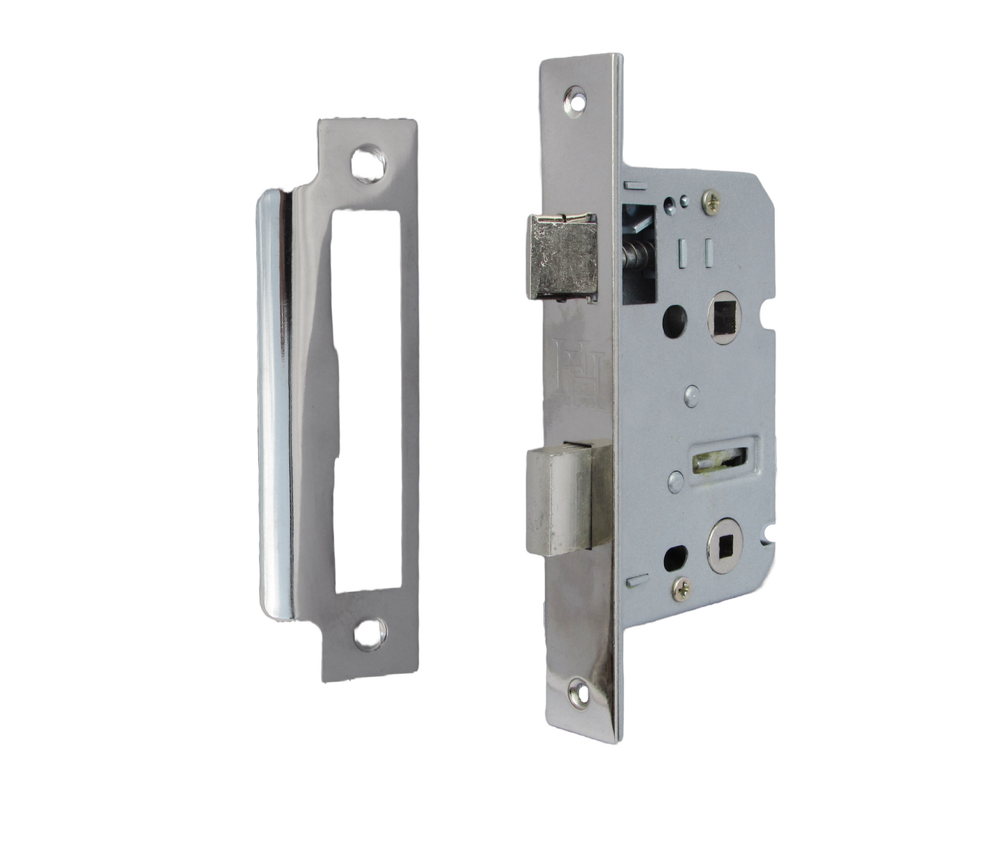 Victorian Straight Chrome Door Handles – Interior Lever Handles on Backplate