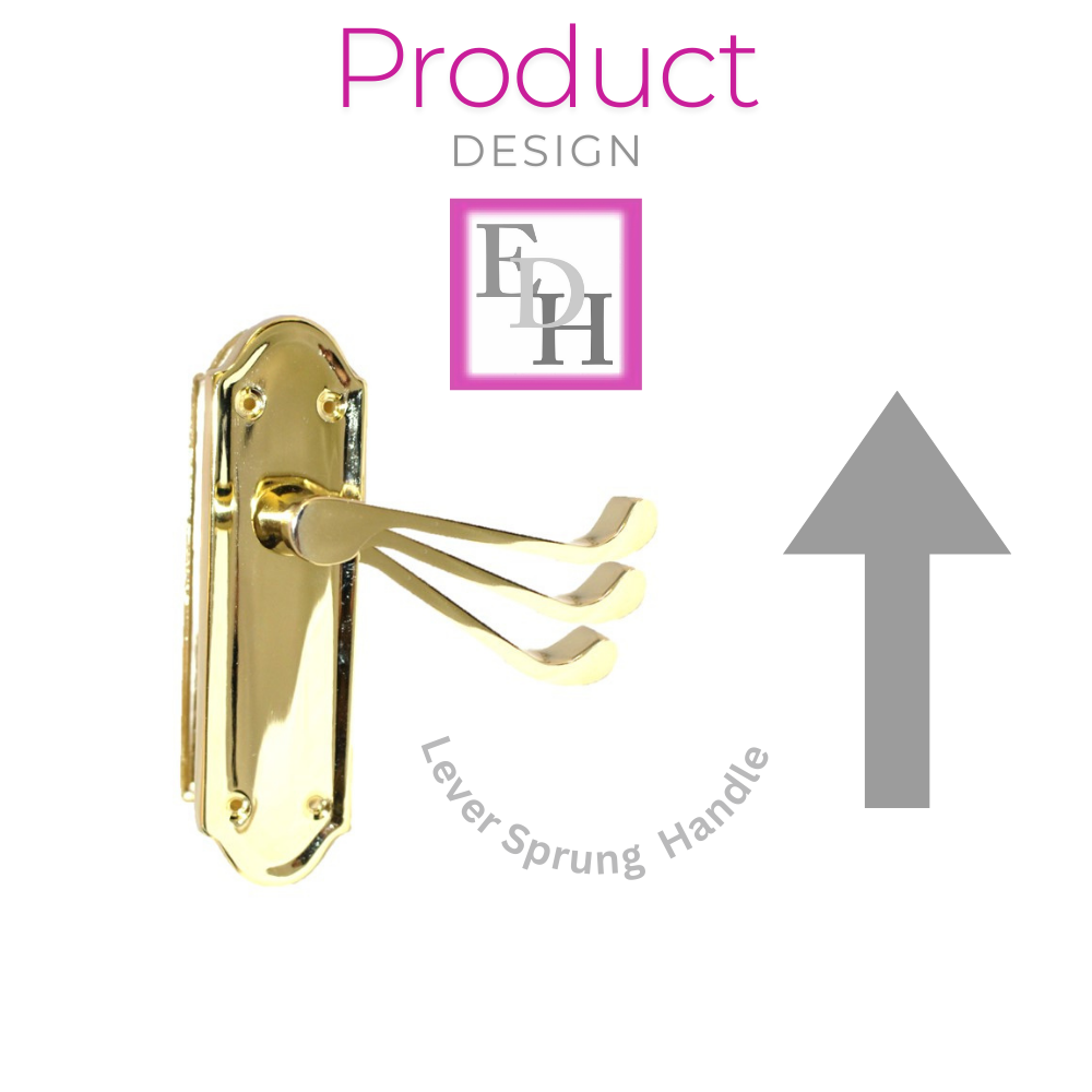 Brass Finish Ashford Style Ashworth Scroll Interior Door Handles Lever Latch +