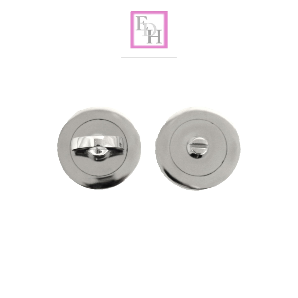 Chrome Bathroom Privacy Thumb Turn Lock – Internal Door Bolt in Chrome Finish