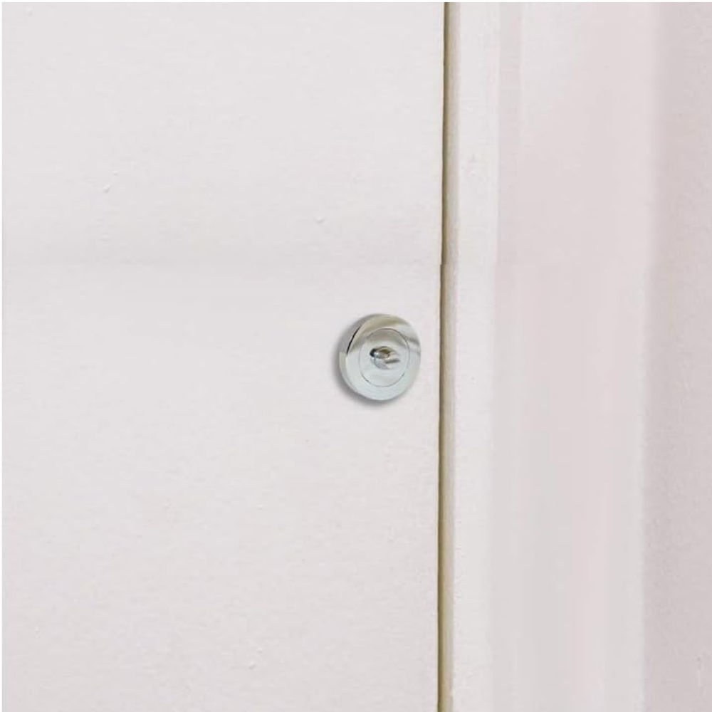 Chrome Bathroom Privacy Thumb Turn Lock – Internal Door Bolt in Chrome Finish