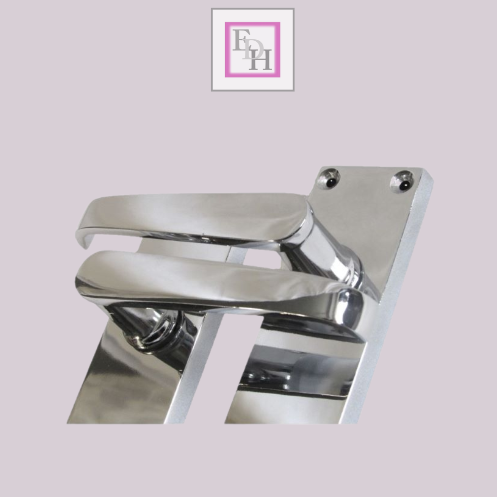 Victorian Straight Chrome Door Handles β Interior Lever Handles + Tubular Latch