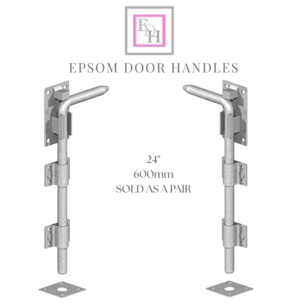 12" 15" 18" 24" GALV HEAVY DUTY DROP BOLT DOOR GARAGE SHED SLIDING HASP BOLT