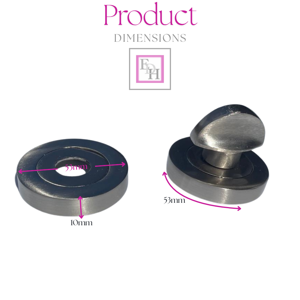 Satin Bathroom Thumb Turn Lock WC Toilet Door Privacy Catch Fire Rated