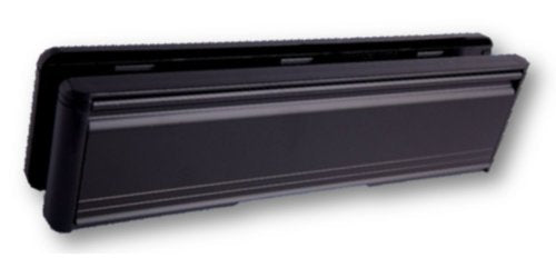 12 UPVC Door Letterbox, Letterplate - Black Letter box - Midrail (40mm-80mm) by HomesSecure