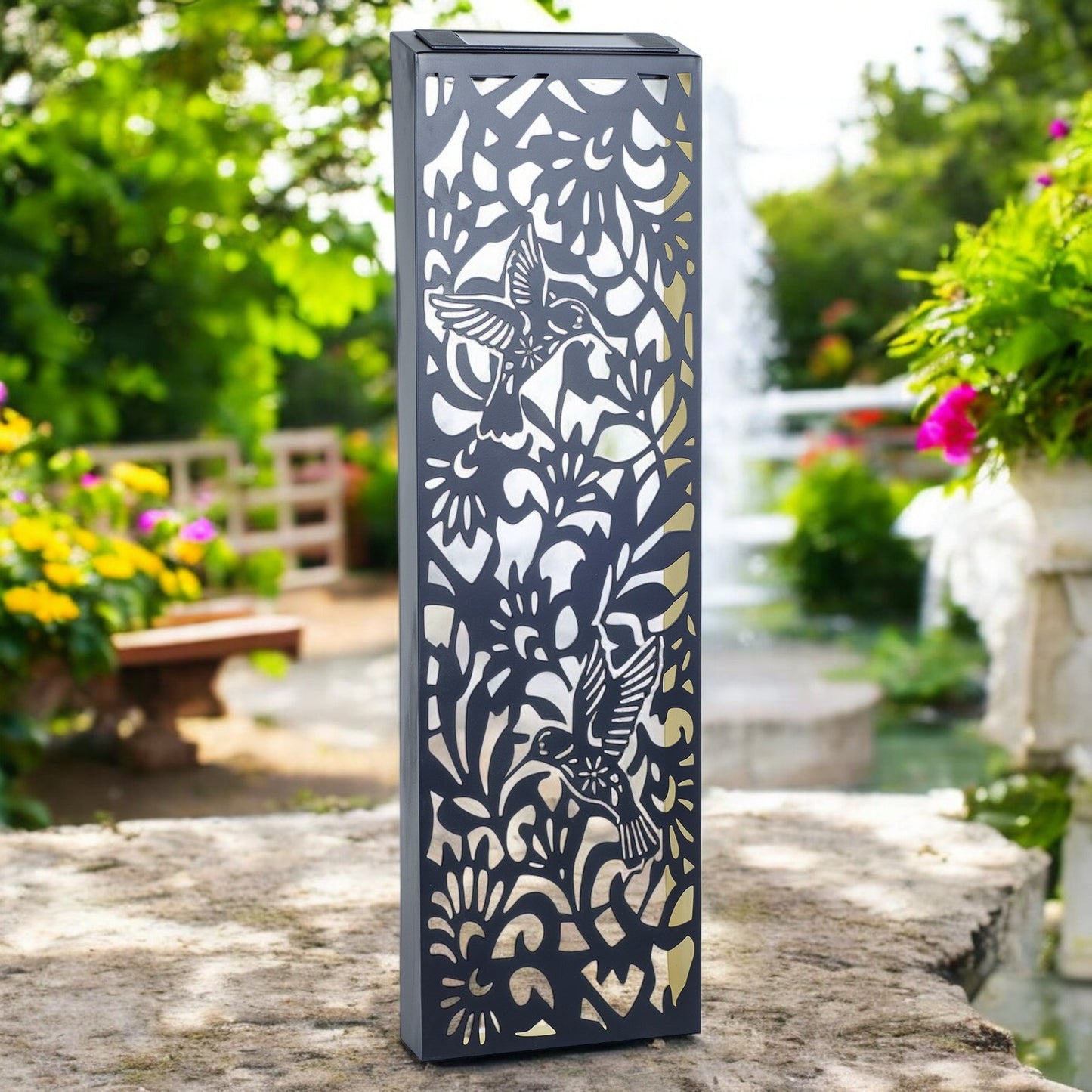 Metal Hummingbird Solar Wall Panel