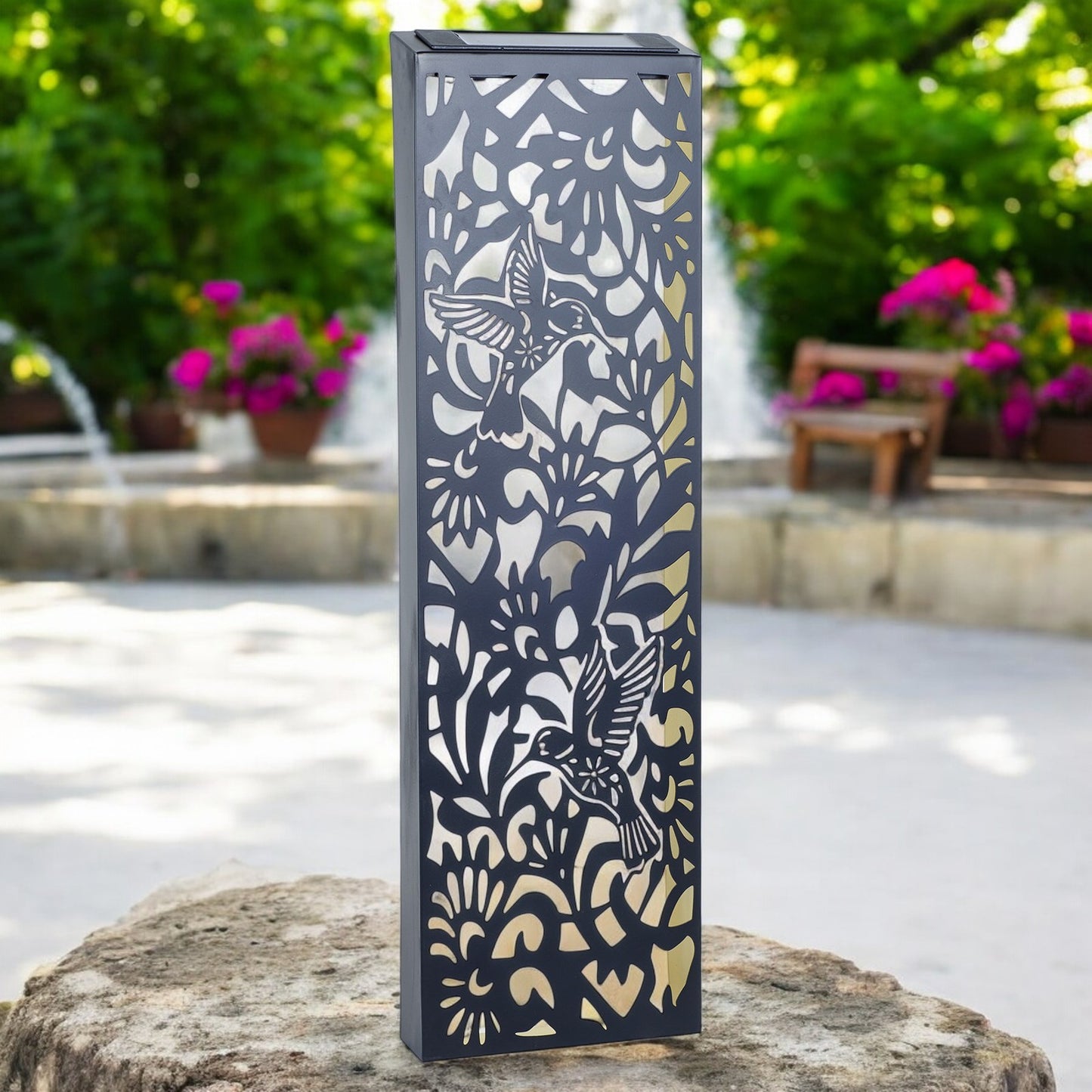 Metal Hummingbird Solar Wall Panel