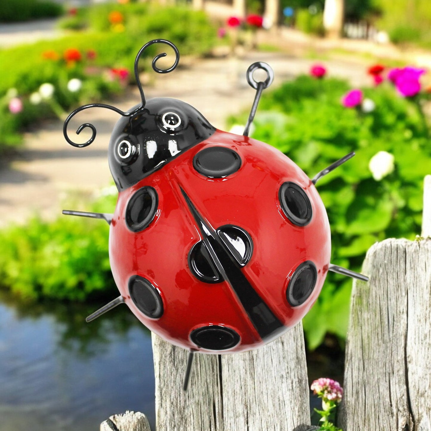 Small Metal Ladybird Wall Art