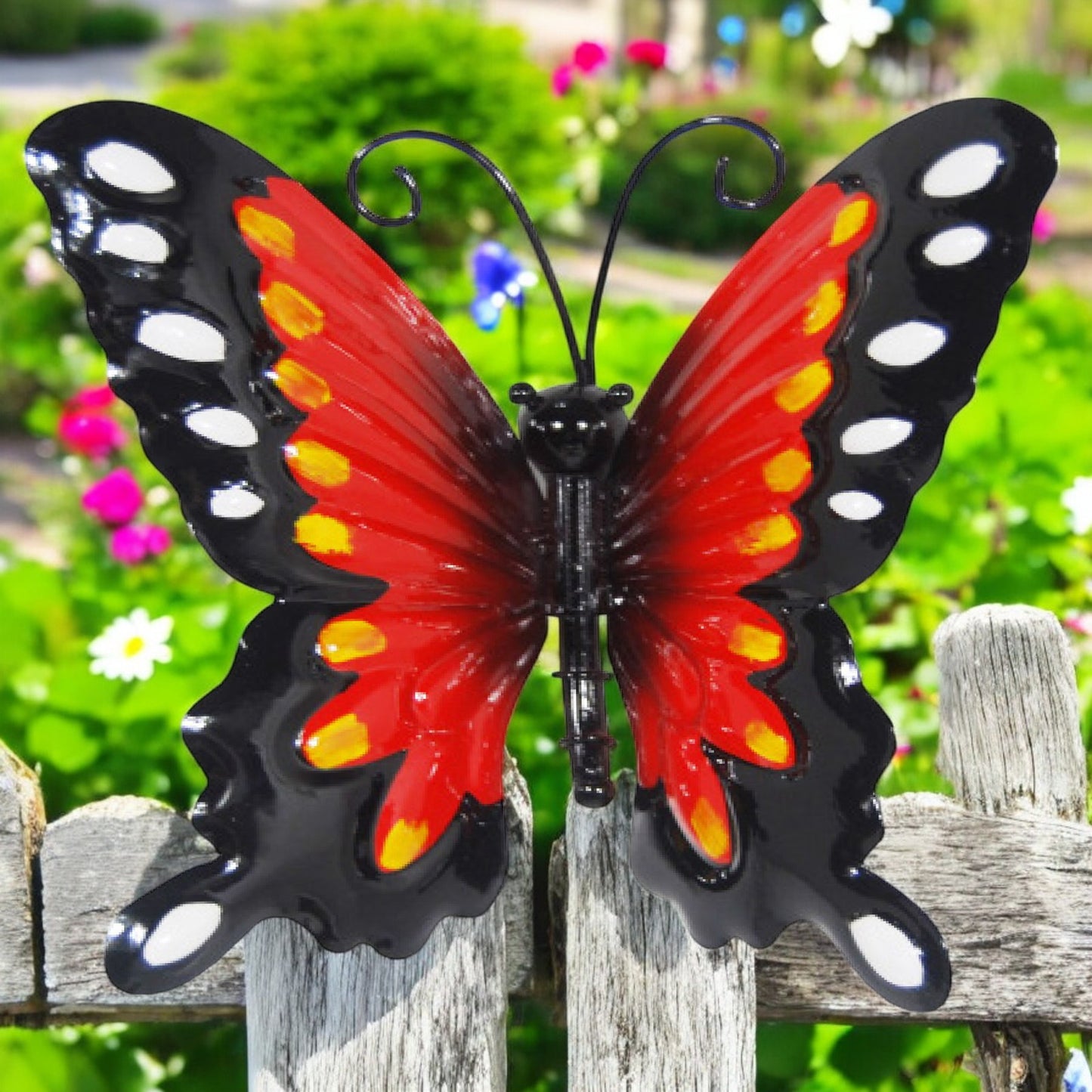 Small Metal Butterfly - Red