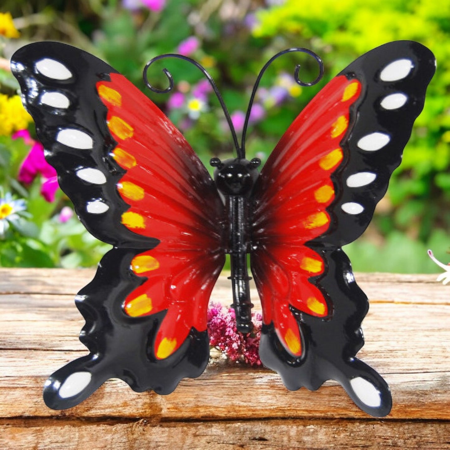 Small Metal Butterfly - Red