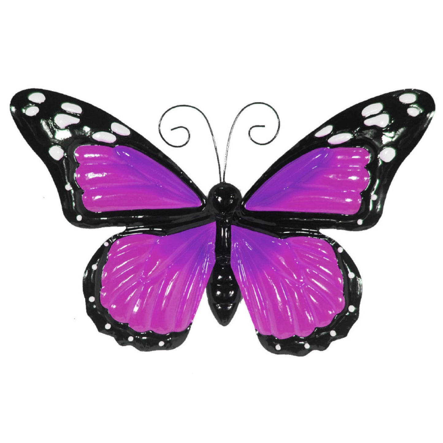 Large Metal Butterfly with Flapping Wings - Purple