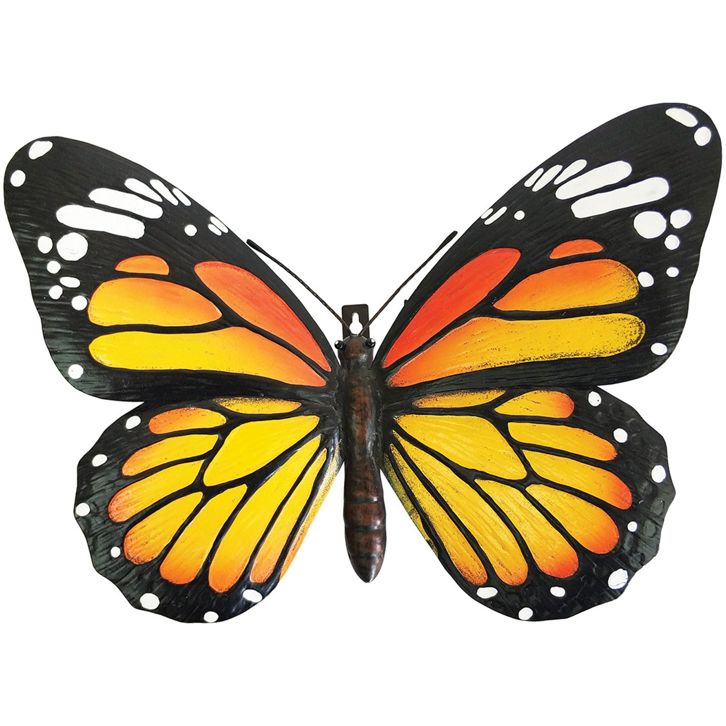 Large Metal 3D Butterfly Wall Art - Orange