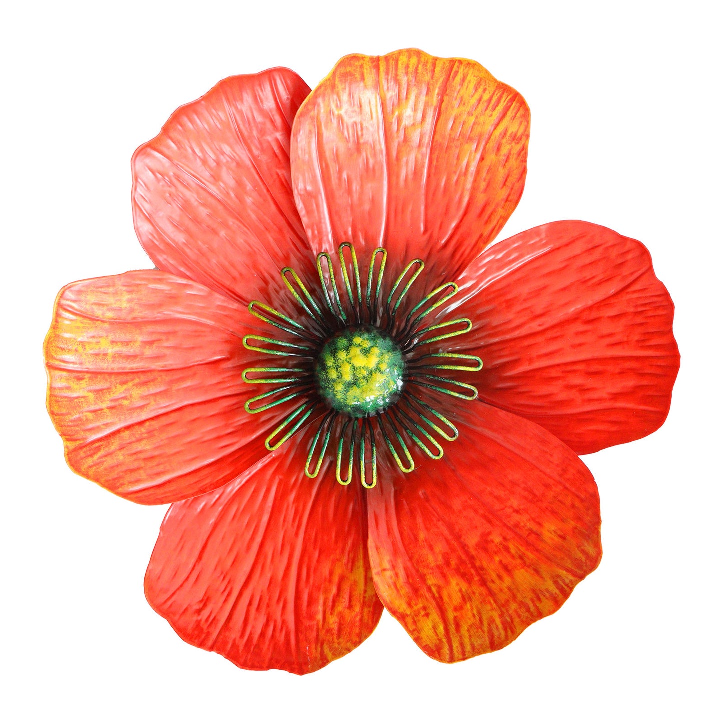 Large Metal Wall Mounted Poppy