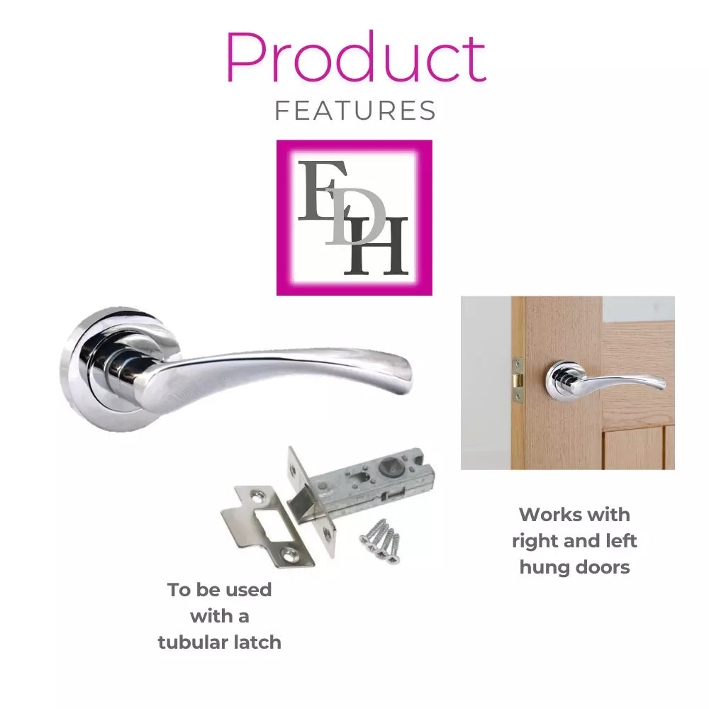 Chrome Victorian Twist Door Handles