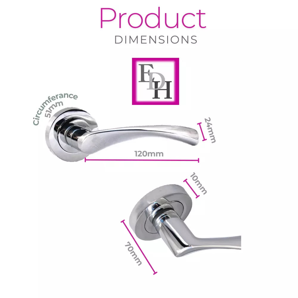 Chrome Victorian Twist Door Handles