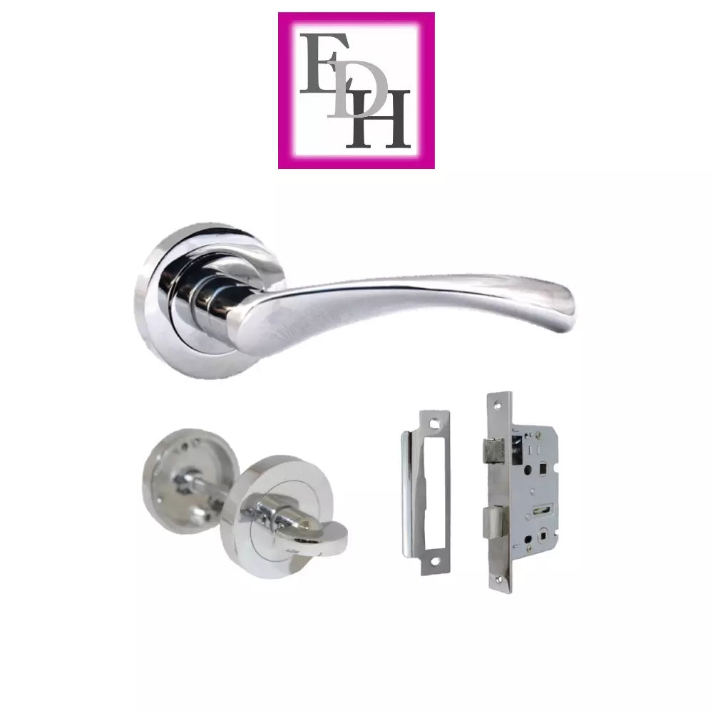 Chrome Victorian Twist Door Handles