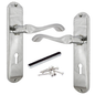 Polished Chrome Cadenza Victorian Scroll Lever Lock Handle Door Handle - 178mm x 40mm