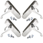 Polished Chrome Chrome Door Handles with Long Back Plate and Tubular Latch Stellar Design - 18mm x 12mm