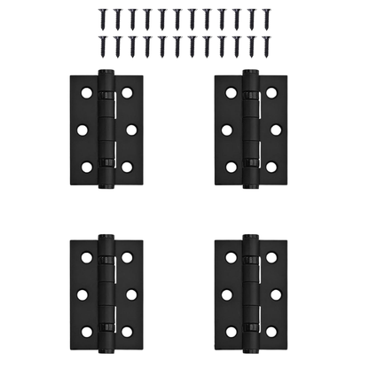 Matt Black Ball Bearing Door Hinge | Heavy Duty Stainless Steel Internal Butt Hinge | Smooth Silent Operation | 75mm x 50mm