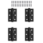 Matt Black Ball Bearing Door Hinge | Heavy Duty Stainless Steel Internal Butt Hinge | Smooth Silent Operation | 75mm x 50mm