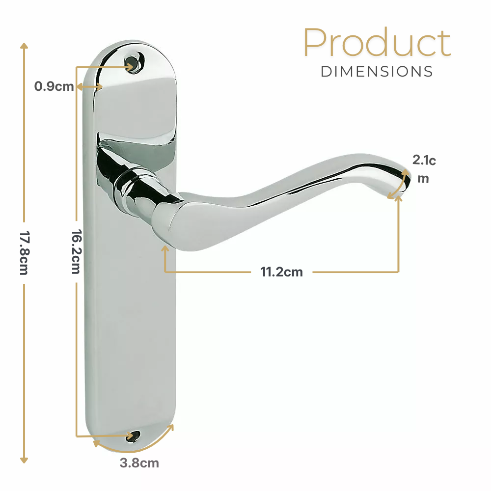Polished Chrome Cadenza Victorian Scroll Door Handle Sets - 178mm x 38mm