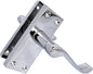 Victorian Scroll Silver Door Handles in Polished Chrome