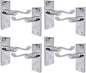 Victorian Scroll Silver Door Handles in Polished Chrome