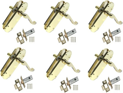 Brass Plated Internal Door Handles - Door Handles Internal Sets, Brass Door Handle Set for Internal Doors