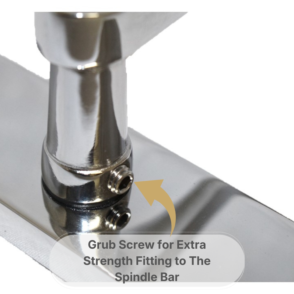 Polished Chrome Chrome Door Handles with Long Back Plate  Latch  Design - 18mm x 12mm